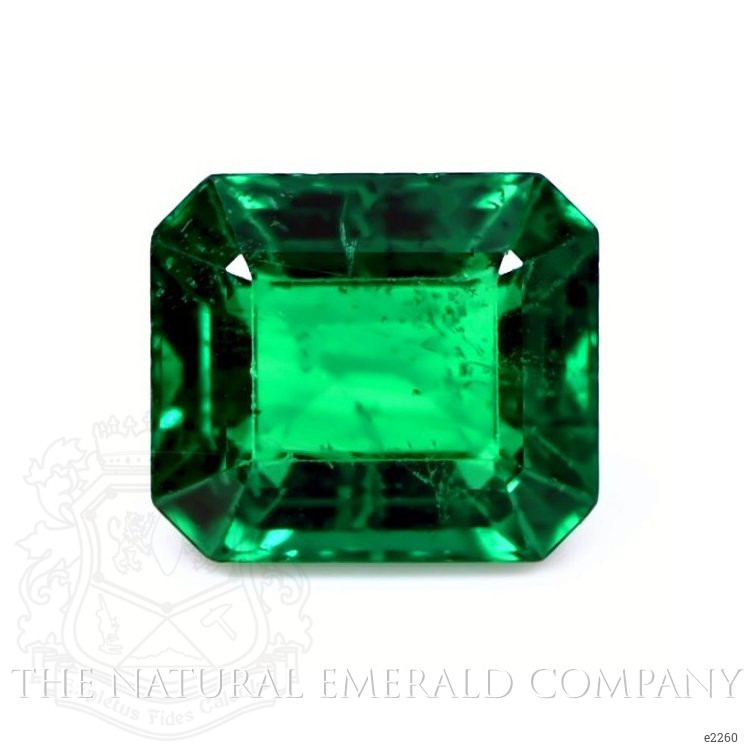 Solitaire Emerald Ring 2.86 Ct., 18K White Gold