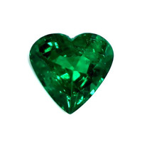 Pave Emerald Pendant 1.58 Ct., 18K White Gold Combination Stone
