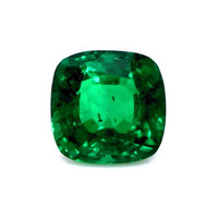 Three Stone Emerald Ring 2.31 Ct., 18K White Gold Combination Stone