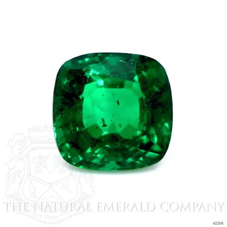 Three Stone Emerald Ring 2.31 Ct., 18K White Gold