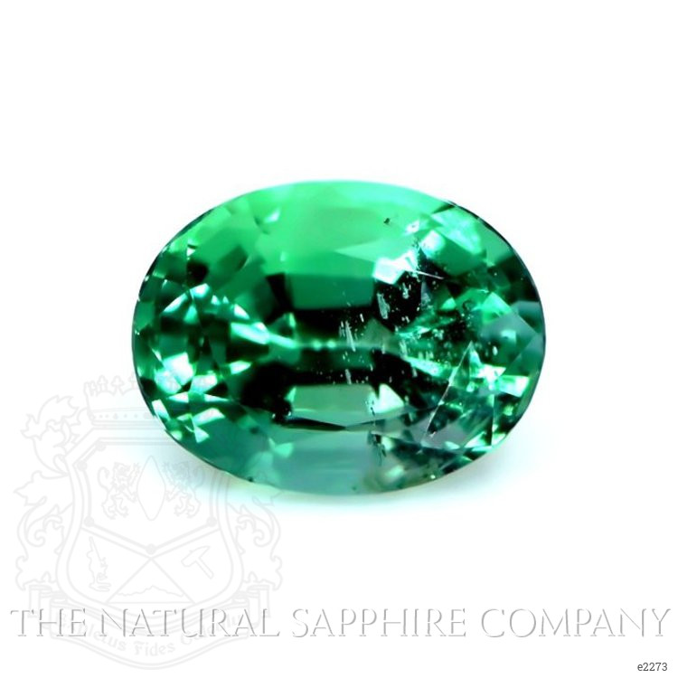 Antique Style Emerald Pendant 1.55 Ct., 18K White Gold
