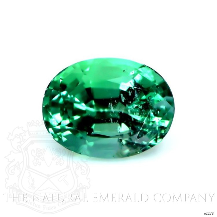 Three Stone Emerald Ring 1.55 Ct., 18K White Gold