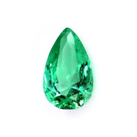 Accent Stones Emerald Necklace 1.83 Ct., 18K White Gold Combination Stone