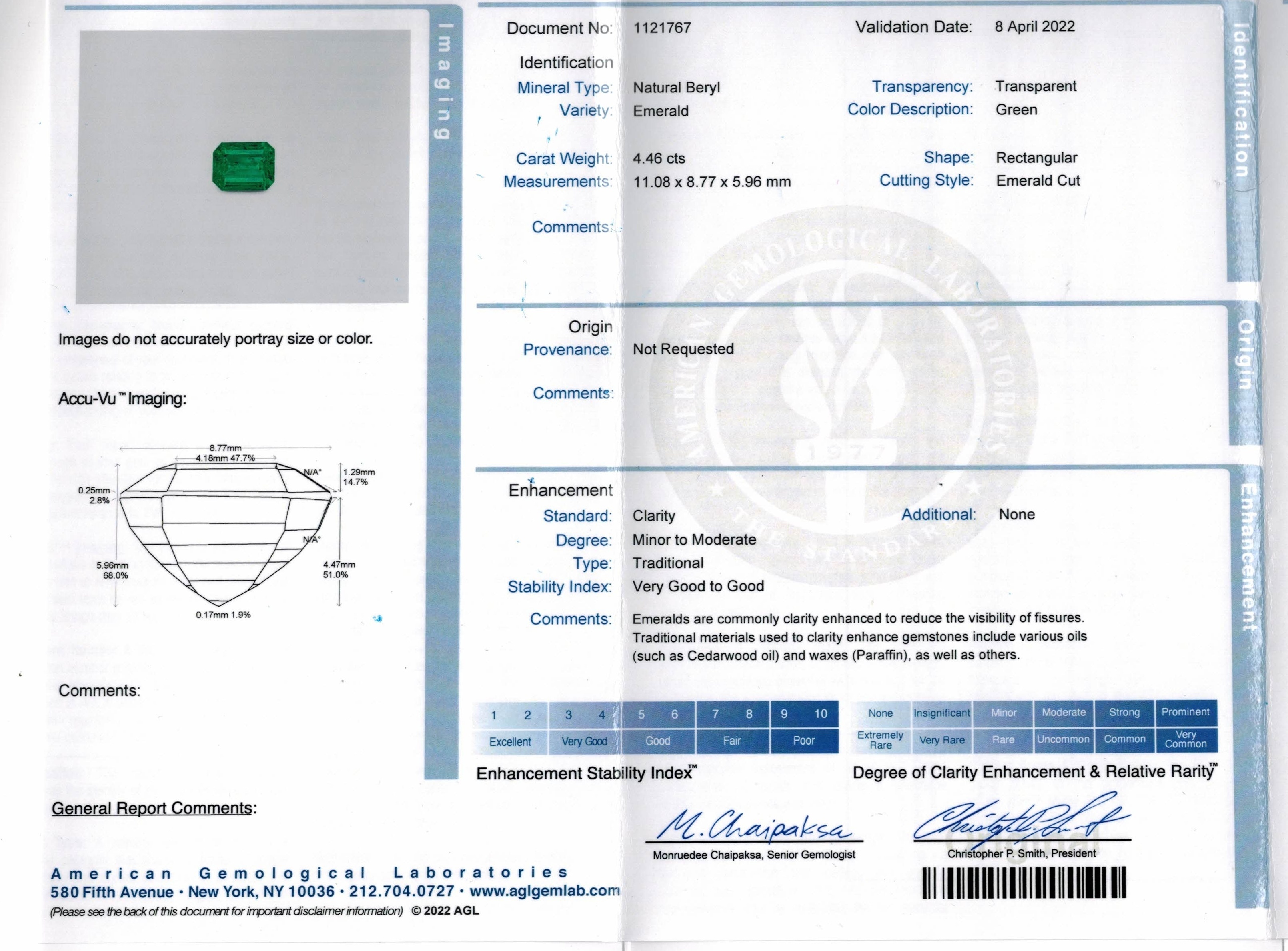 4.46 Ct. Emerald from Zambia