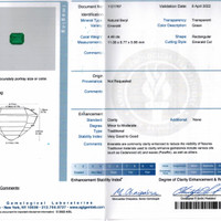 4.46 Ct. Emerald from Zambia Scan Report