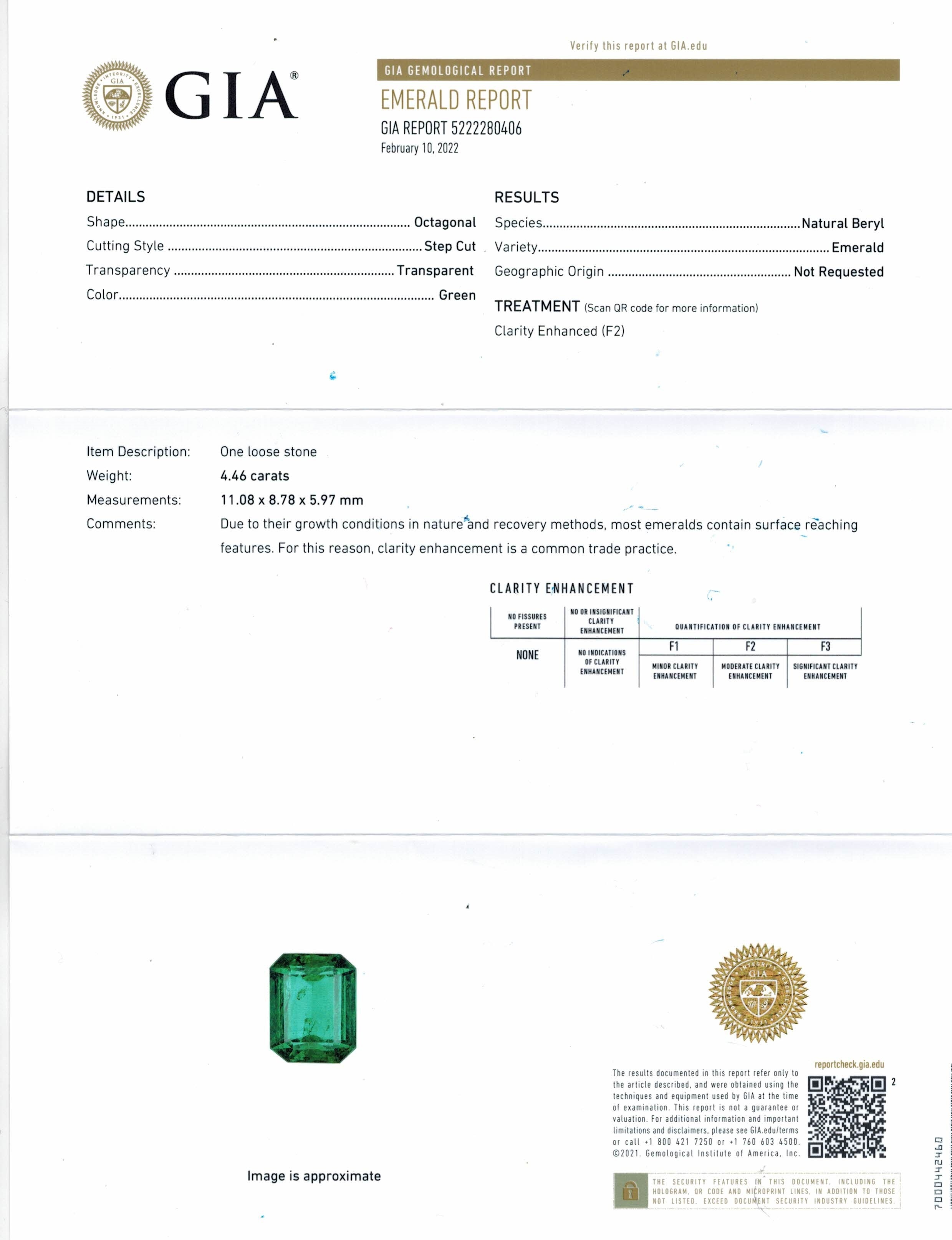 4.46 Ct. Emerald from Zambia