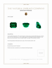 1.90 Ct. Emerald from Zambia Appraisal