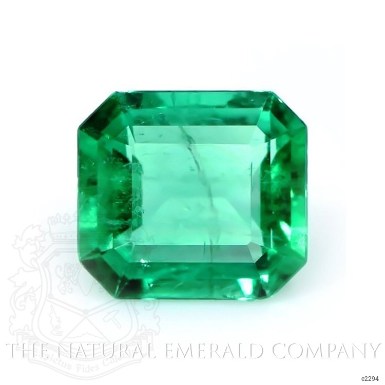 Solitaire Emerald Ring 1.83 Ct., 18K White Gold