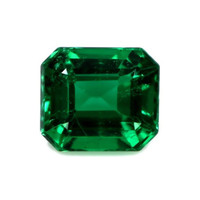  Emerald Ring 1.60 Ct. 18K White Gold Combination Stone