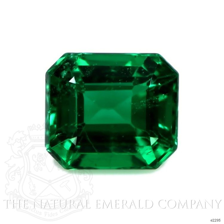 Pave Emerald Ring 1.60 Ct., 18K White Gold