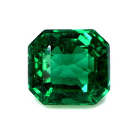  Emerald Ring 1.80 Ct., 18K White Gold Combination Stone