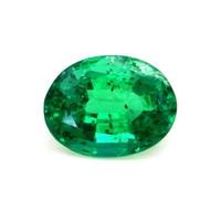  Emerald Ring 0.65 Ct., 18K White Gold Combination Stone