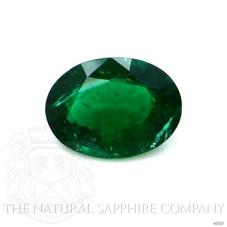 Pave Emerald Ring 0.95 Ct., 18K White Gold