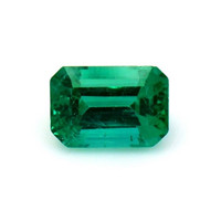 Pave Emerald Pendant 0.98 Ct., 18K White Gold Combination Stone