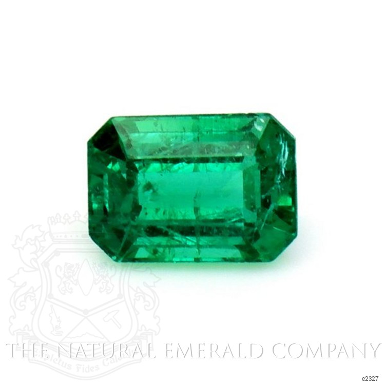 Pave Emerald Ring 1.05 Ct., 18K White Gold