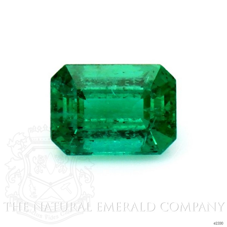 Three Stone Emerald Ring 1.14 Ct., 18K White Gold