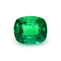 Solitaire Emerald Pendant 0.79 Ct., 18K Yellow Gold Combination Stone