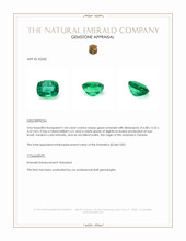 1.06 Ct. Emerald from Zambia Appraisal