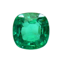 Antique Style Emerald Ring 1.52 Ct., 18K Yellow Gold Combination Stone