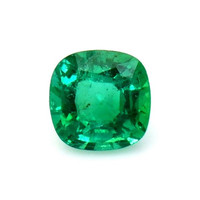  Emerald Ring 0.79 Ct., 18K Yellow Gold Combination Stone