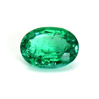  Emerald Ring 1.15 Ct. 18K Yellow Gold Combination Stone