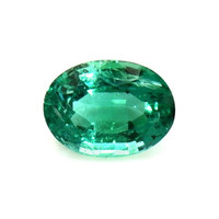  Emerald Ring 1.23 Ct. 18K White Gold Combination Stone