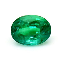 Solitaire Emerald Necklace 1.39 Ct., 18K White Gold Combination Stone