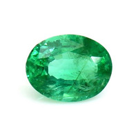 Halo Emerald Necklace 1.57 Ct., 18K White Gold Combination Stone