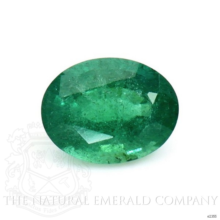 Pave Emerald Pendant 1.74 Ct., 18K White Gold