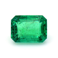 Pave Emerald Ring 1.89 Ct., 18K Yellow Gold Combination Stone