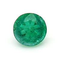  Emerald Ring 0.84 Ct., 18K Yellow Gold Combination Stone