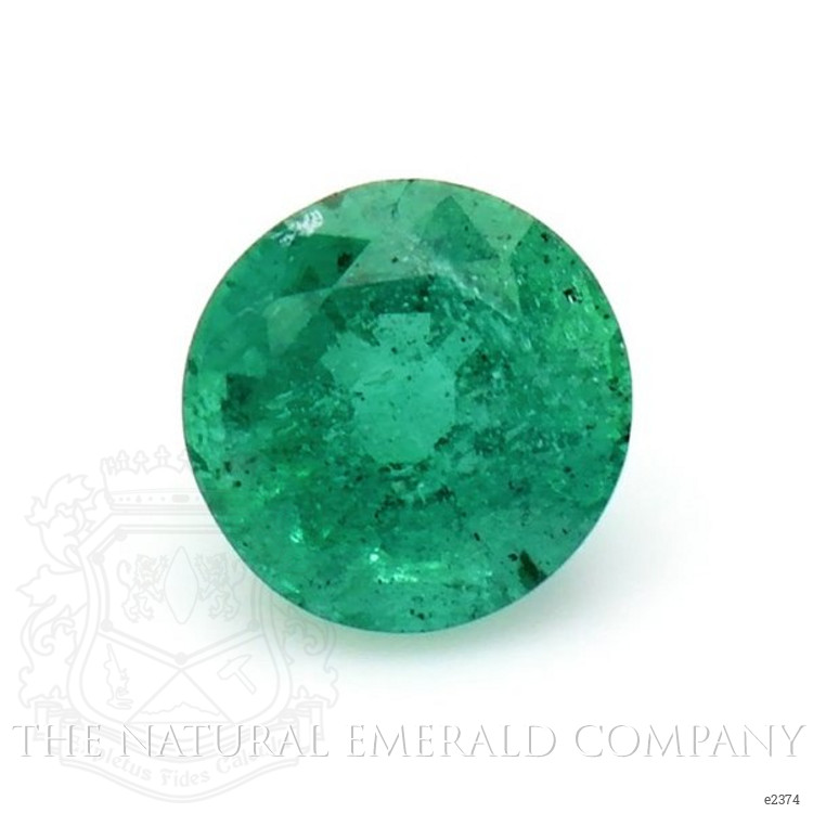 Antique Style Emerald Ring 0.73 Ct., 18K White Gold