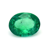 Accent Stones Emerald Pendant 1.64 Ct., 18K Yellow Gold Combination Stone