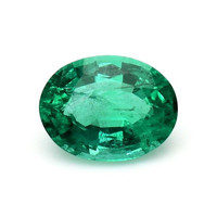 Two Stone (toi et moi) Emerald Ring 1.62 Ct., 18K White Gold Combination Stone