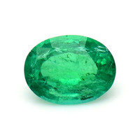  Emerald Necklace 1.47 Ct., 18K White Gold Combination Stone