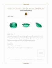 1.74 Ct. Emerald from Zambia Appraisal
