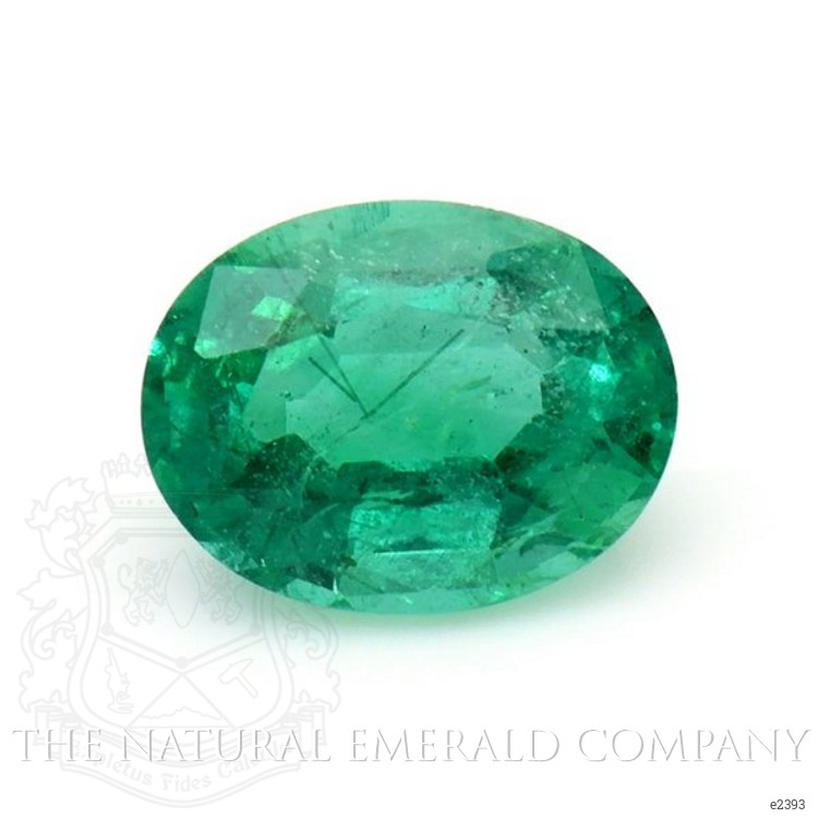 Pave Emerald Pendant 1.71 Ct., 18K White Gold