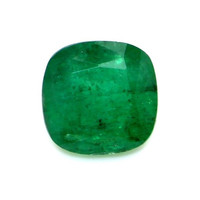 Halo Emerald Pendant 1.42 Ct., 18K Yellow Gold Combination Stone