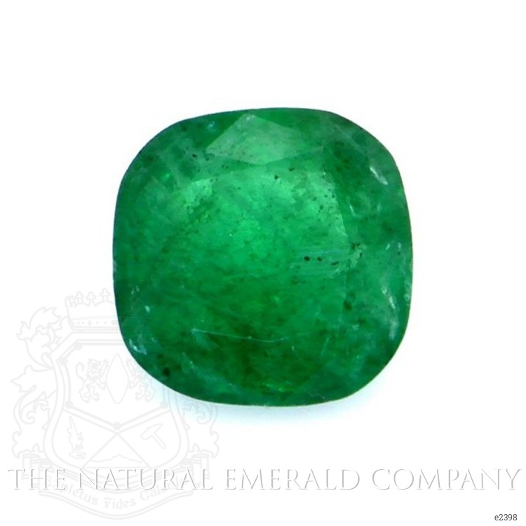 Three Stone Emerald Ring 1.06 Ct., 18K White Gold