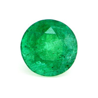 Bezel Emerald Ring 1.45 Ct., 18K White Gold Combination Stone
