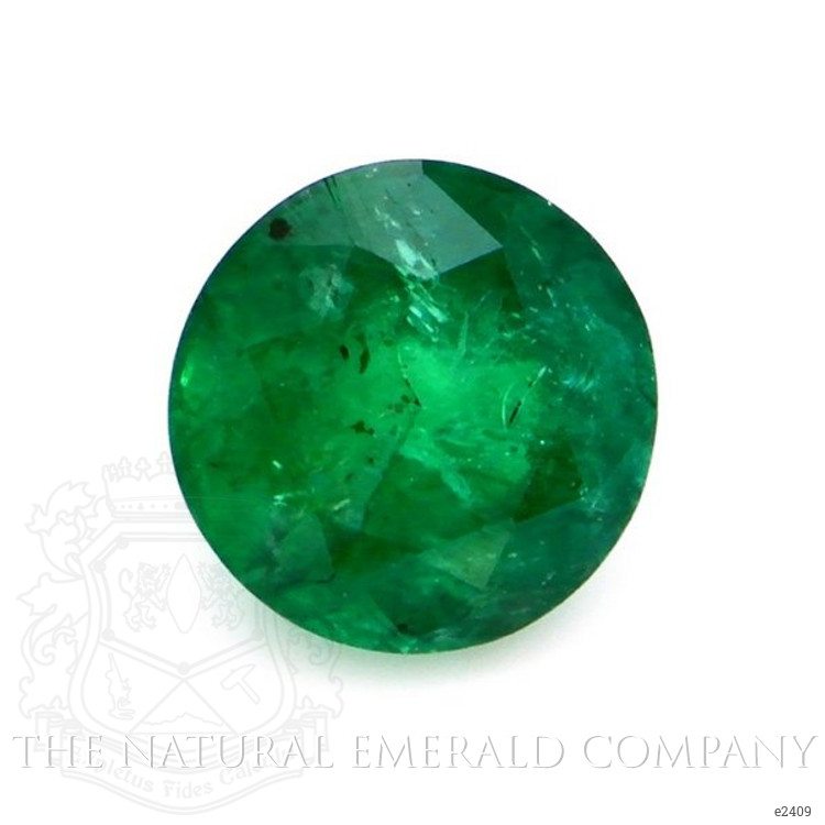 Three Stone Emerald Ring 1.09 Ct., 18K White Gold
