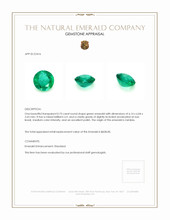 0.73 Ct. Emerald from Zambia Appraisal