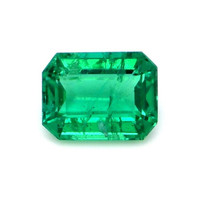  Emerald Ring 1.35 Ct. 18K White Gold Combination Stone