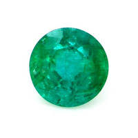 Pave Emerald Ring 0.83 Ct., 18K Yellow Gold Combination Stone