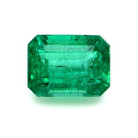 Pave Emerald Ring 1.89 Ct., 18K White Gold Combination Stone
