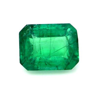  Emerald Ring 1.65 Ct., 18K Yellow Gold Combination Stone