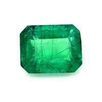 Emerald Ring 1.65 Ct., 18K White Gold Combination Stone