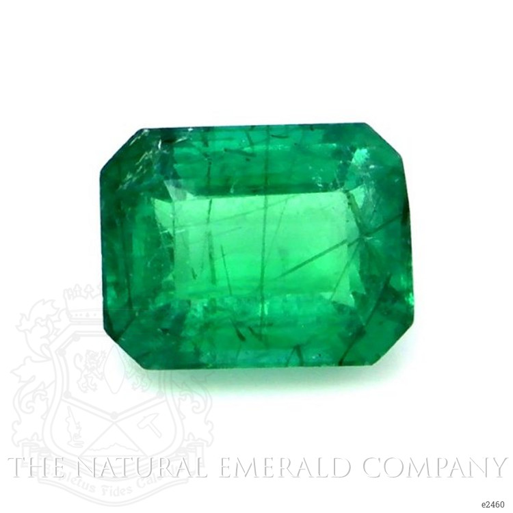 Three Stone Emerald Ring 1.65 Ct., 18K White Gold