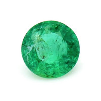  Emerald Ring 0.67 Ct. 18K Yellow Gold Combination Stone