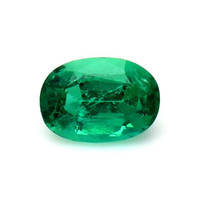  Emerald Pendant 0.81 Ct., 18K White Gold Combination Stone